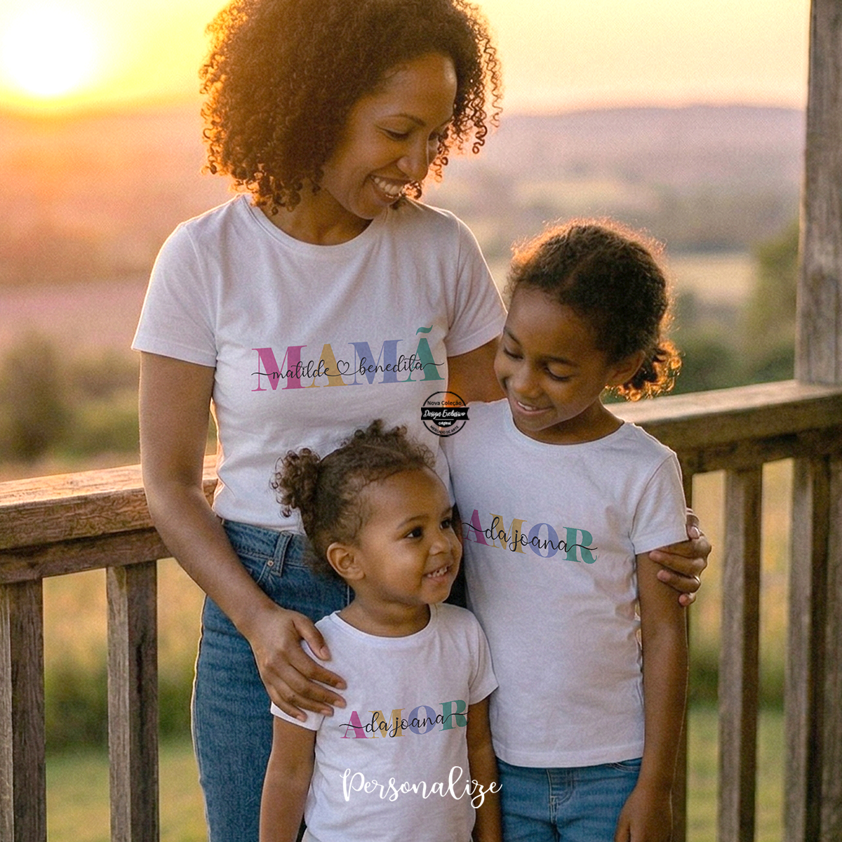 T-shirt mãe e/ou filhas/os "Mamã - Amor"