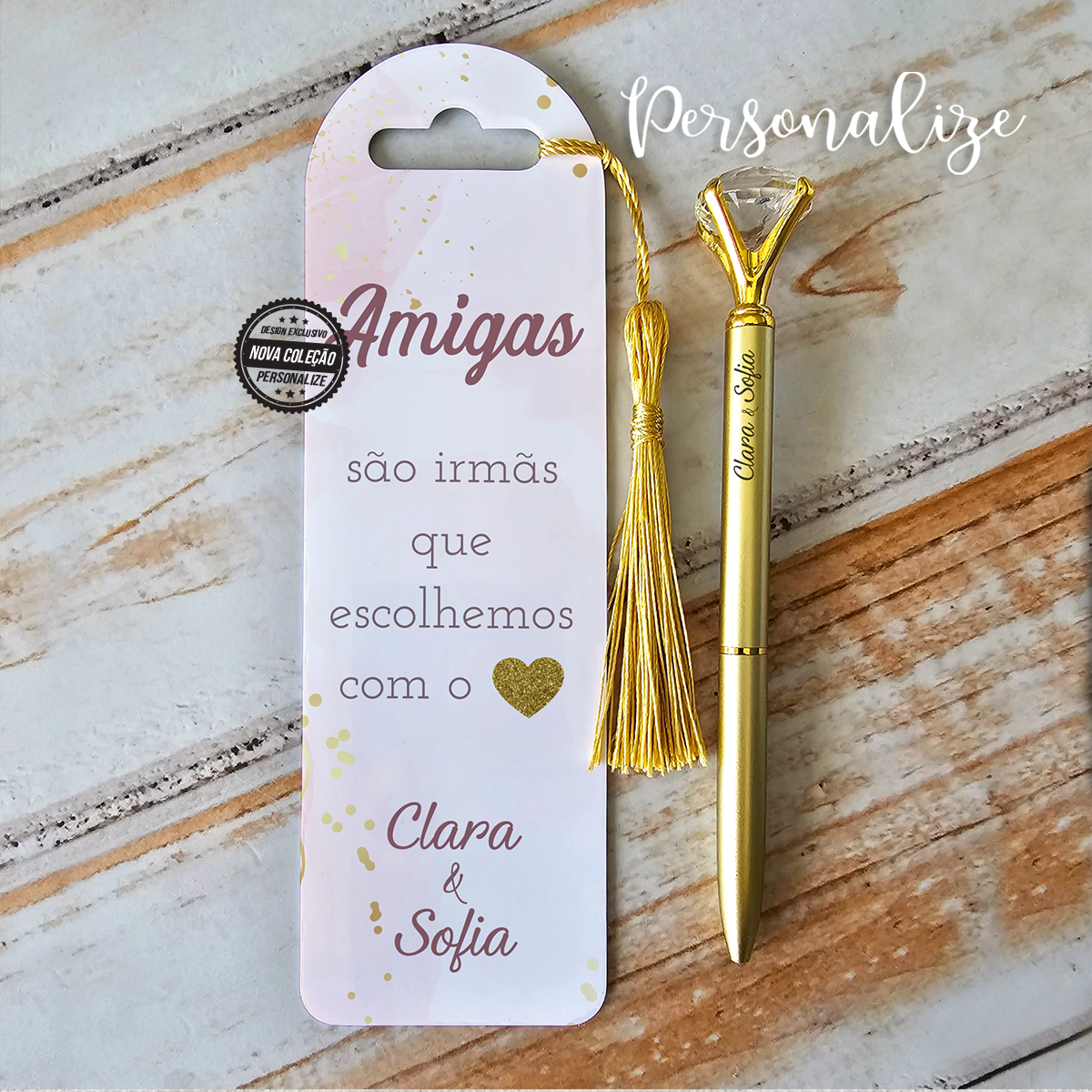 Marcador e/ou caneta "Amigas"
