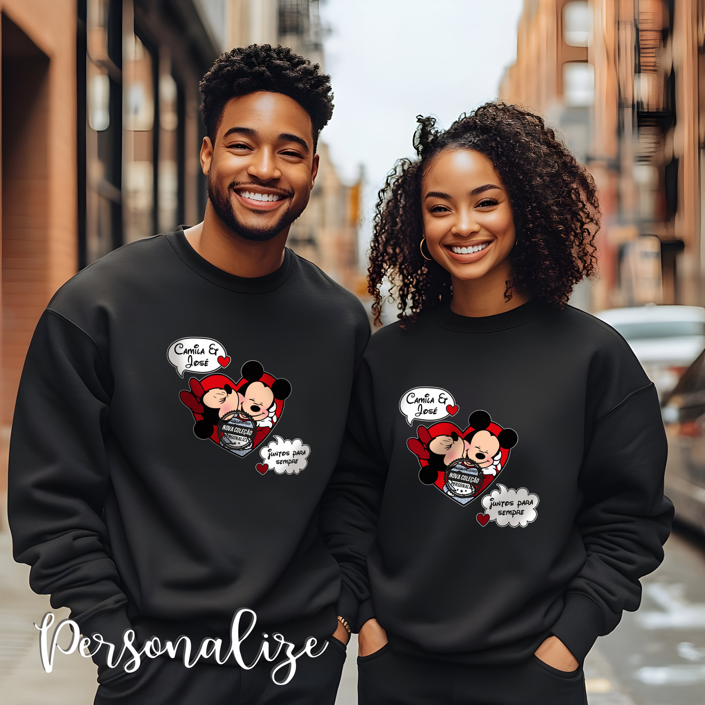 Conjunto de sweats "Minnie e Mickey"