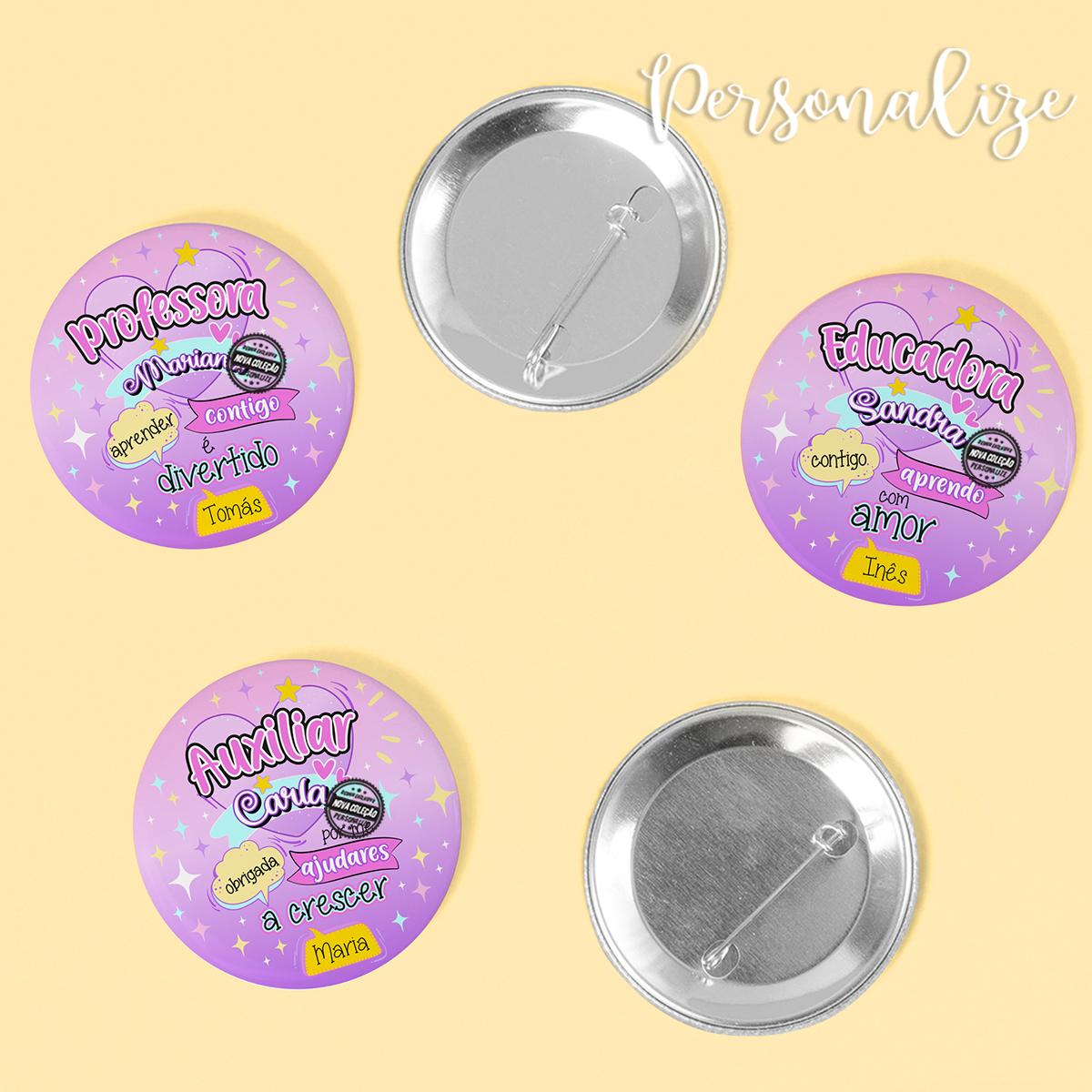 Crachá colorido "Escolas"