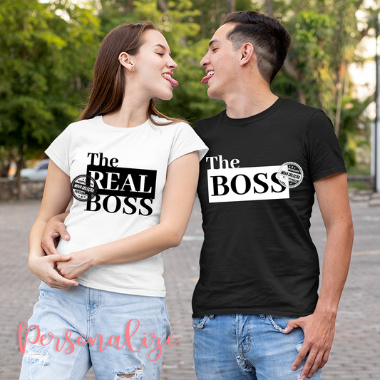 T-shirt "The boss/The real boss"