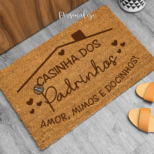 Tapete de entrada "Casinha dos padrinhos"