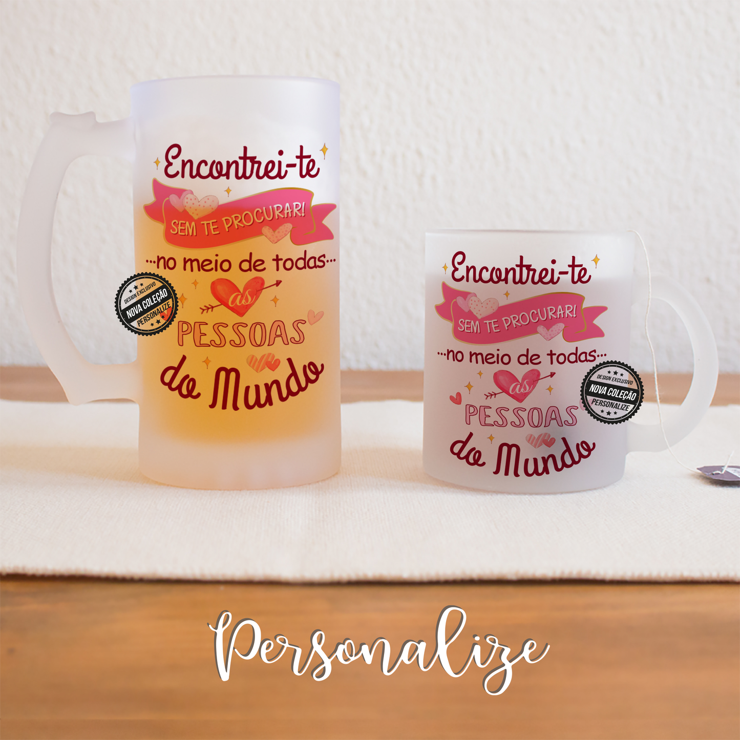 Conjunto de canecas "Encontrei-te..."