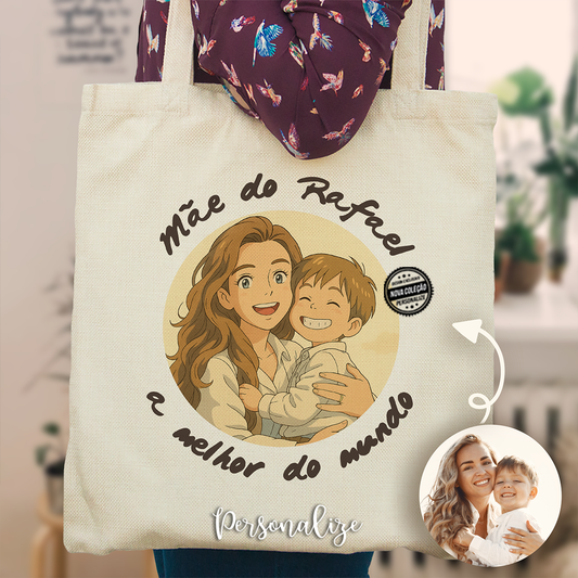 Saco com fotografia estilo Studio Ghibli