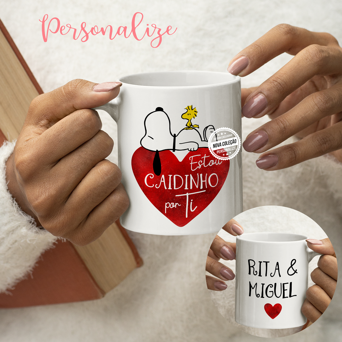 Caneca namorados "Snoopy"