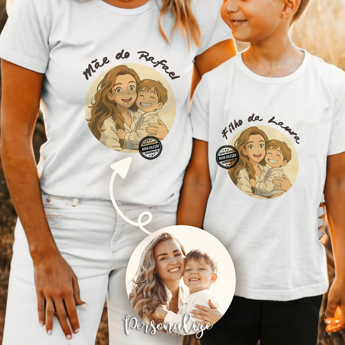 T-shirt personalizada com fotografia estilo Studio Ghibli