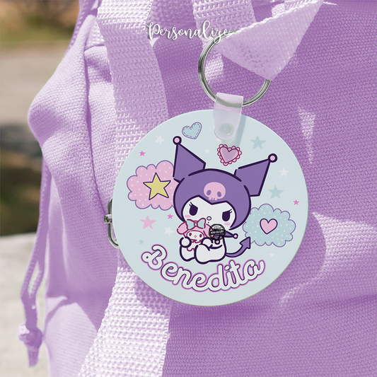 Identificador de mochila "Kuromi"
