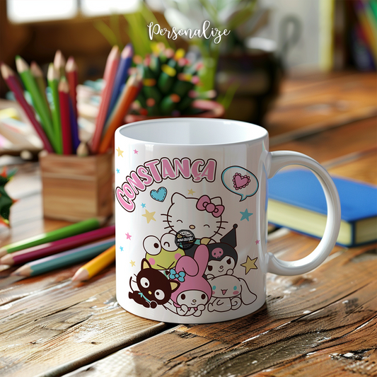 Caneca "Hello Kitty e amigos"