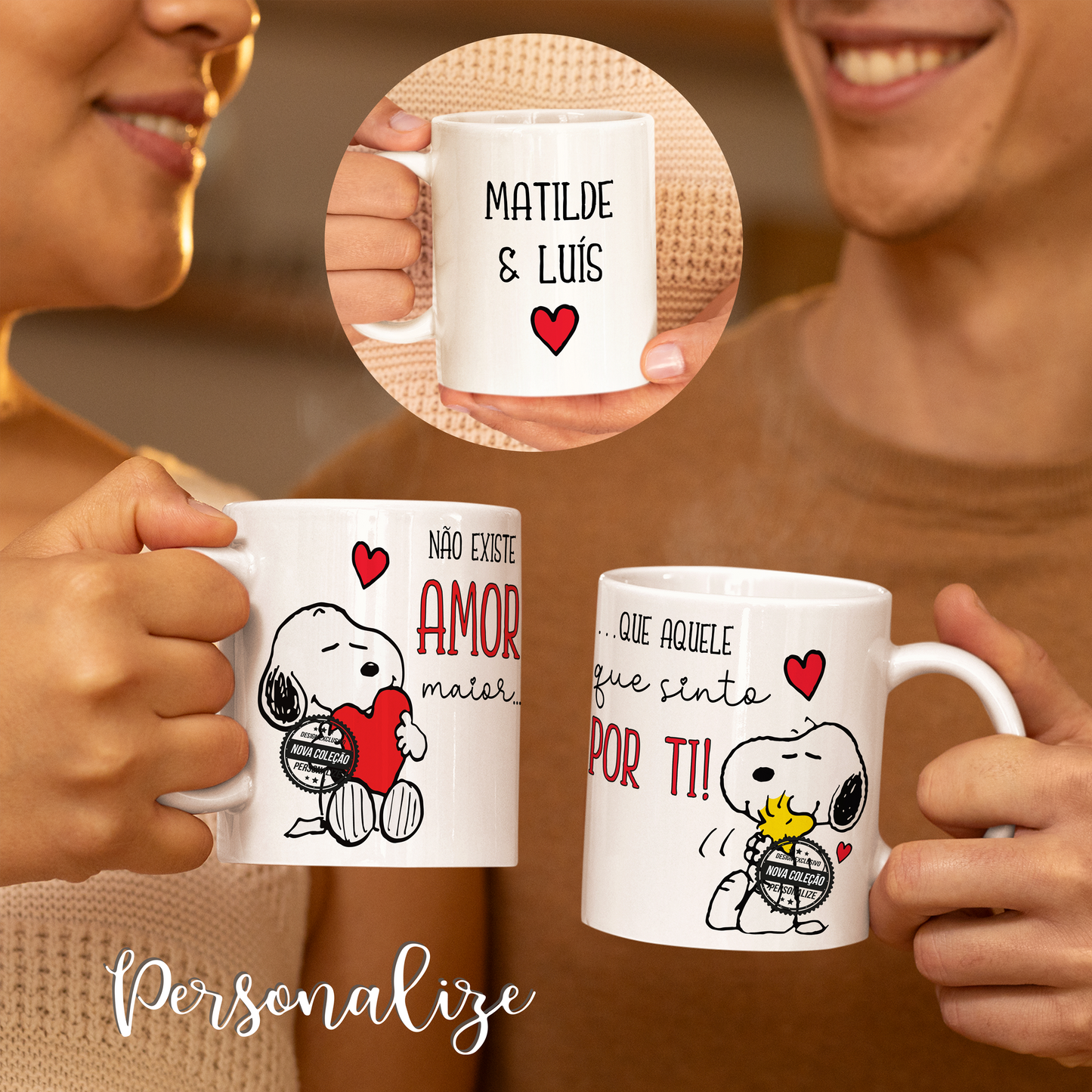 Conjunto de canecas "Snoopy"