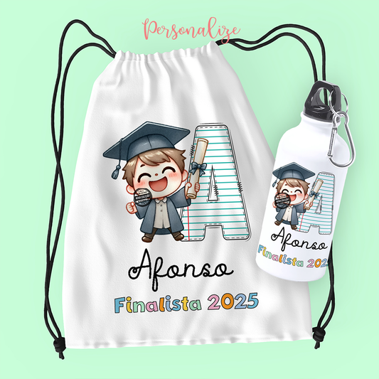 Conjunto t-shirt e/ou garrafa inicial "Finalistas"