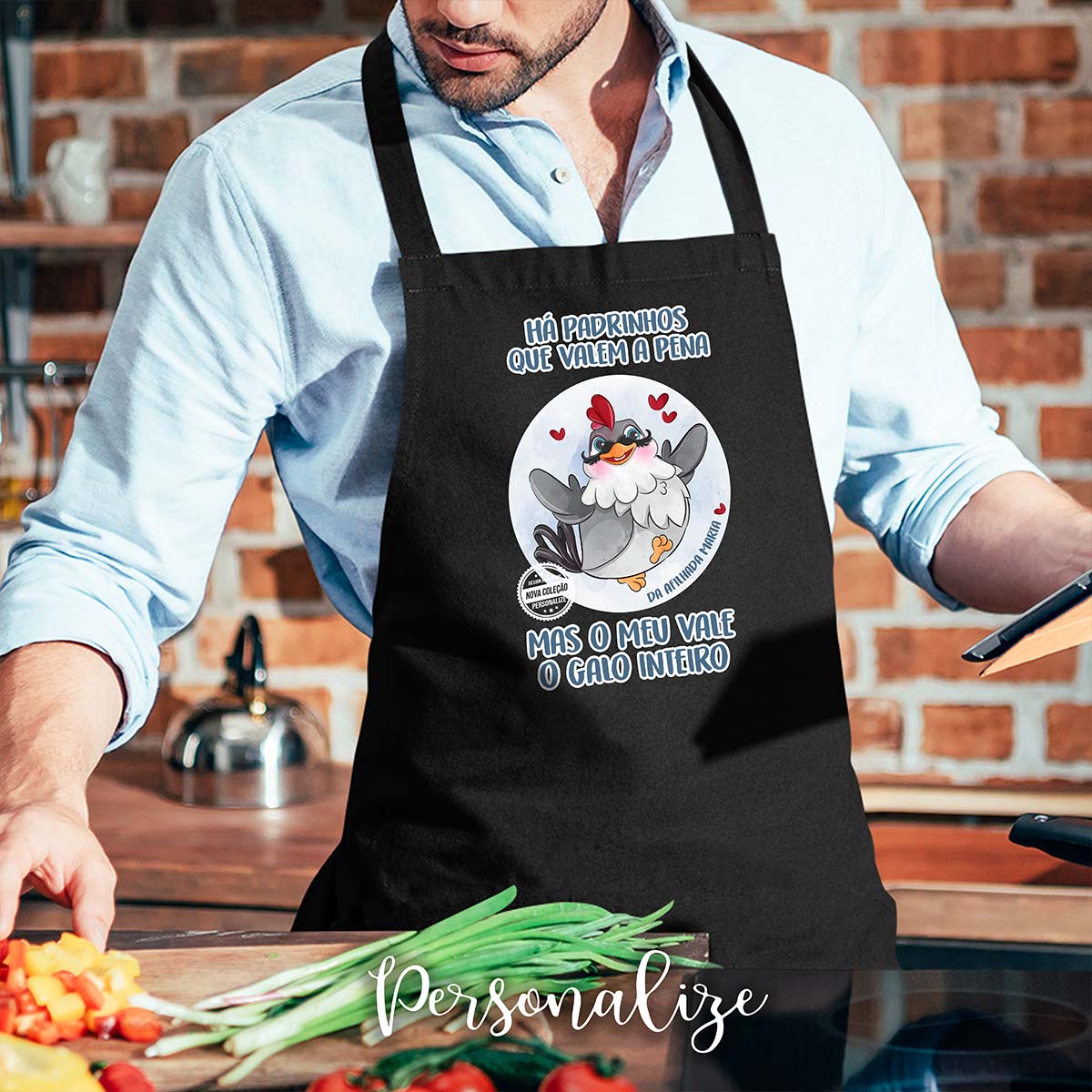 Avental "Há padrinhos que valem a pena..."