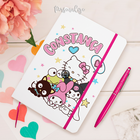 Bloco e/ou caneta "Hello Kitty e amigos"