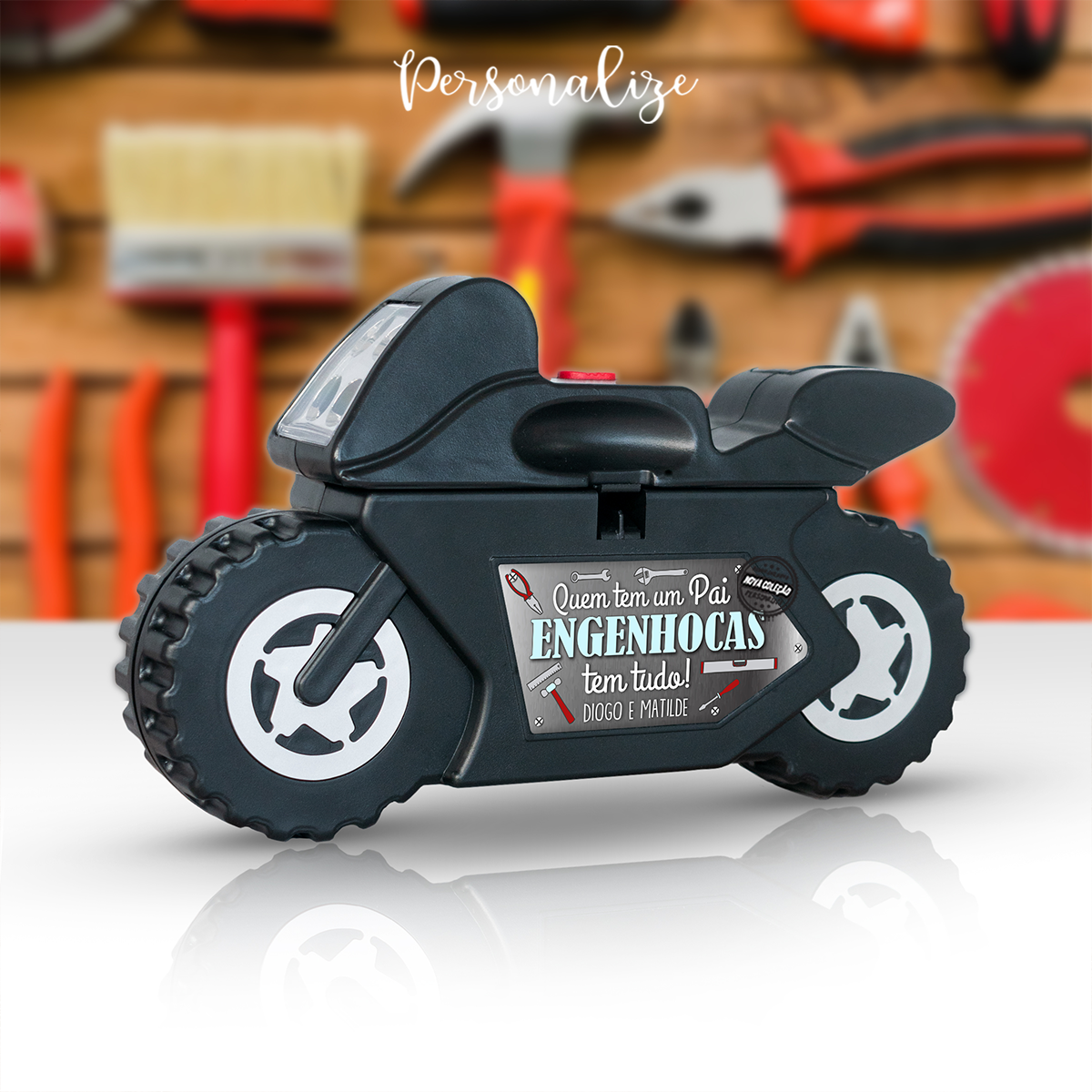 Mota / conjunto de ferramentas "Quem tem um pai engenhocas"