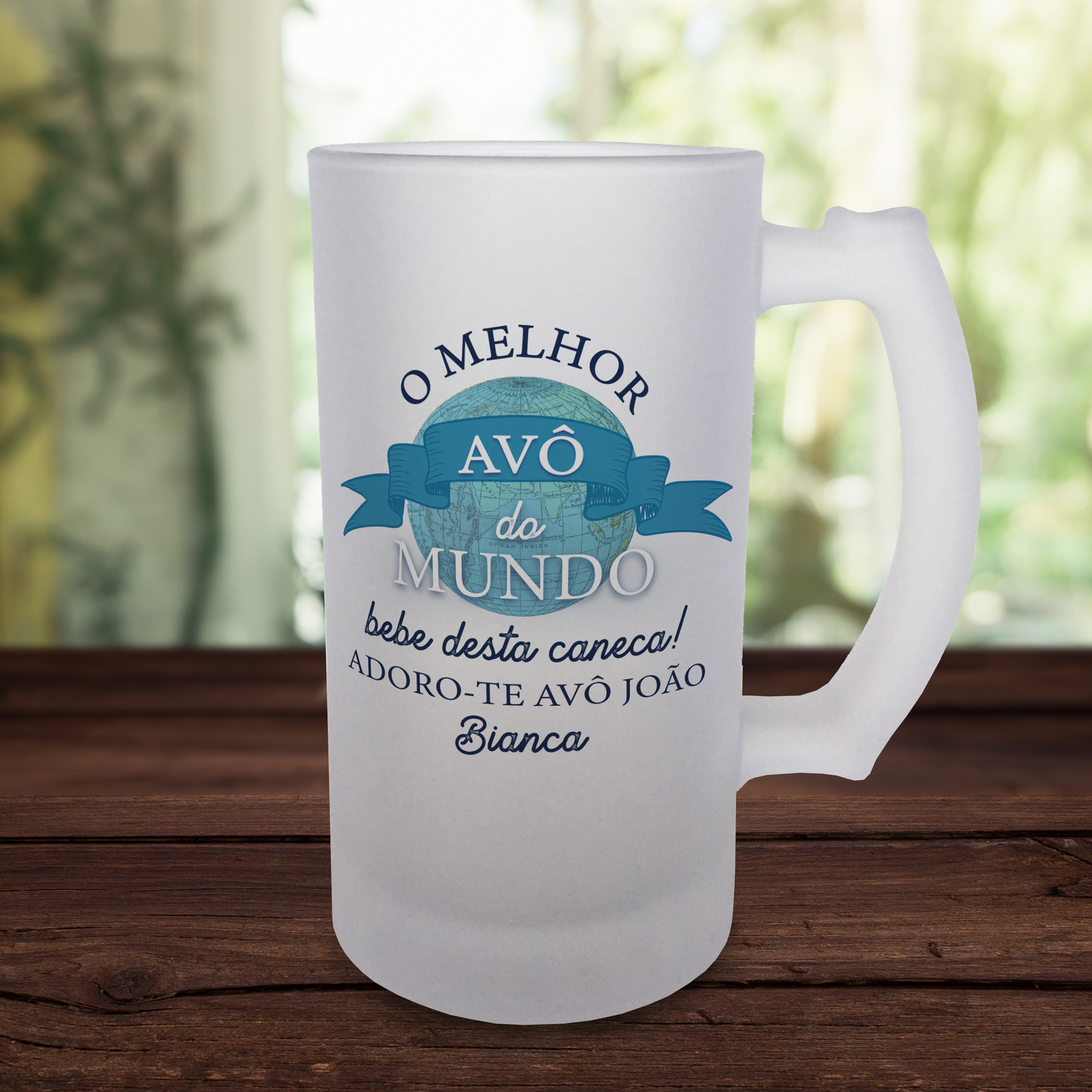 Caneca cerveja "O melhor avô do mundo bebe desta caneca"