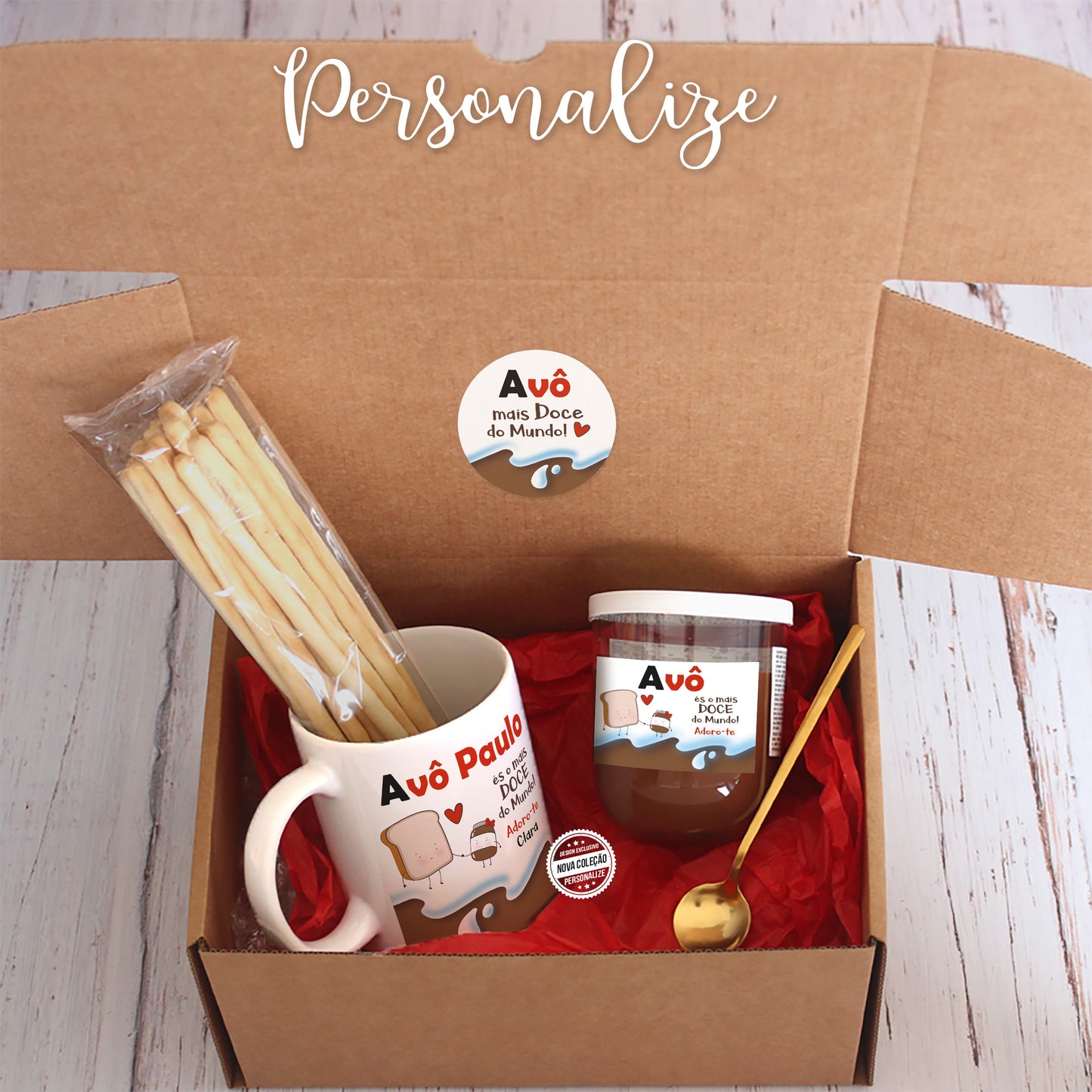 Kit "Avó mais doce do Mundo!"