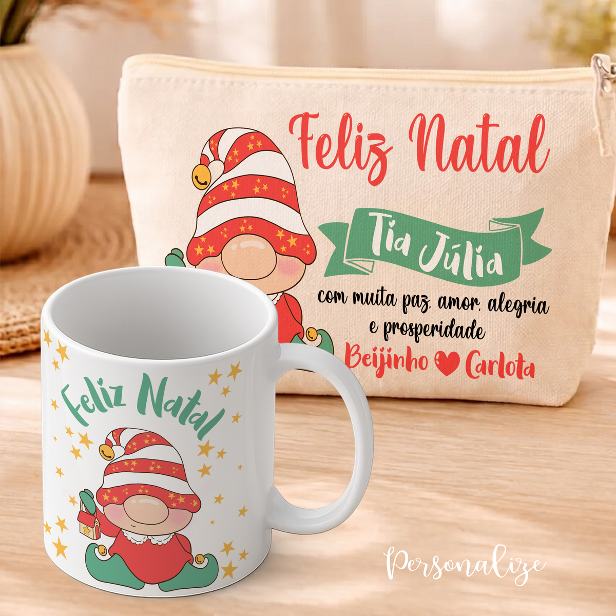 🎄✨ Neste Natal, oferece magia em cada detalhe! ❤️
Há presentes que são muito mais do que presentes… são feitos a pensar em alguém especial! 🎁
Conjunto bolsa 100% algodão + caneca Gnoma "Feliz Natal". Personalize com pequena frase e/ou nome que desejar. 