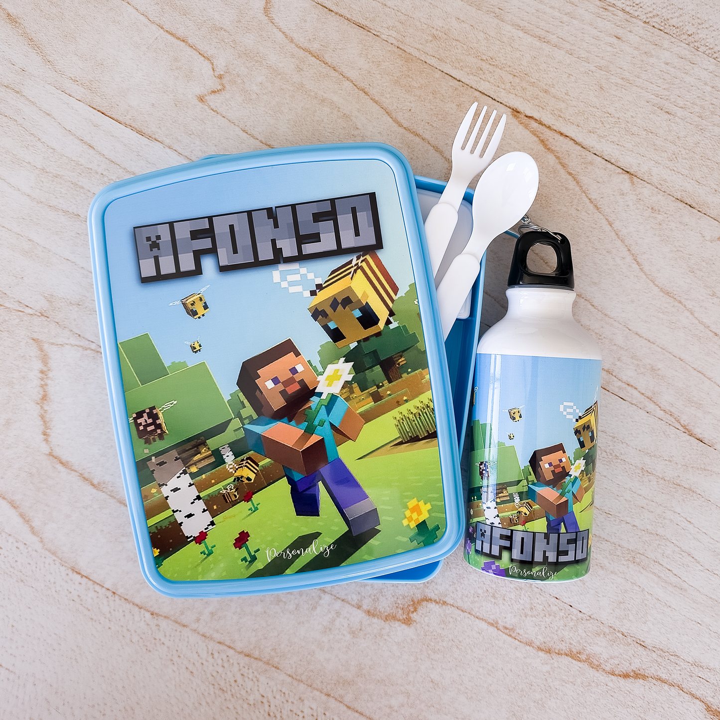 Caixa de Lanche e / ou garrafa " temáticos "