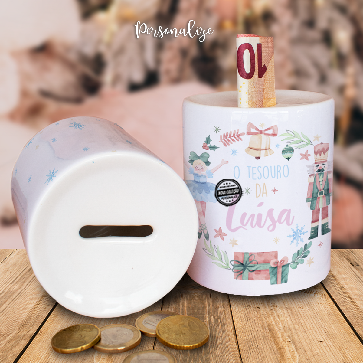 Mealheiro cerâmica quebra-nozes "O tesouro"