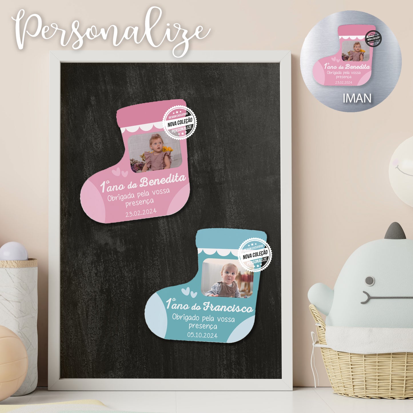 Íman botinha de bebé "1ºAno"