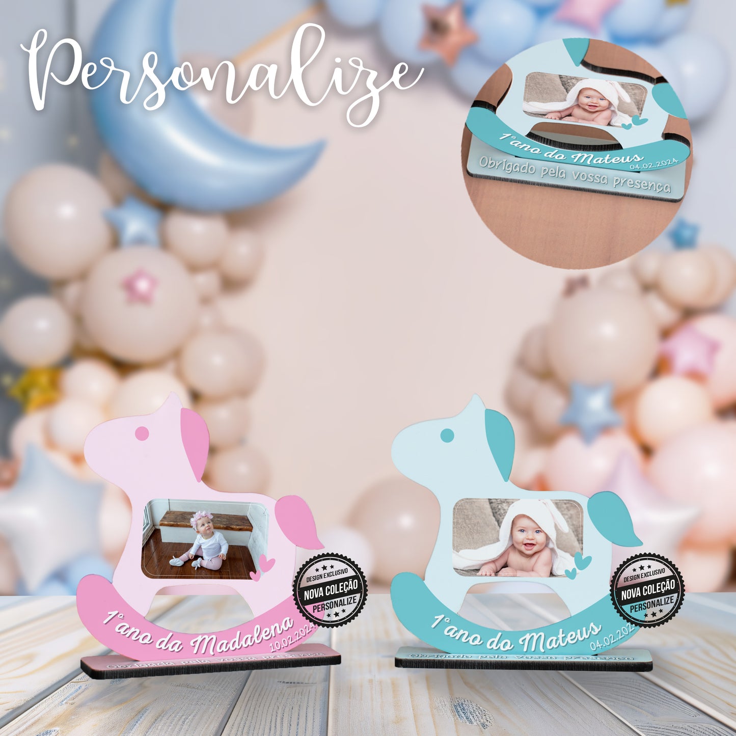 Moldura cavalinho "1º aniversário"