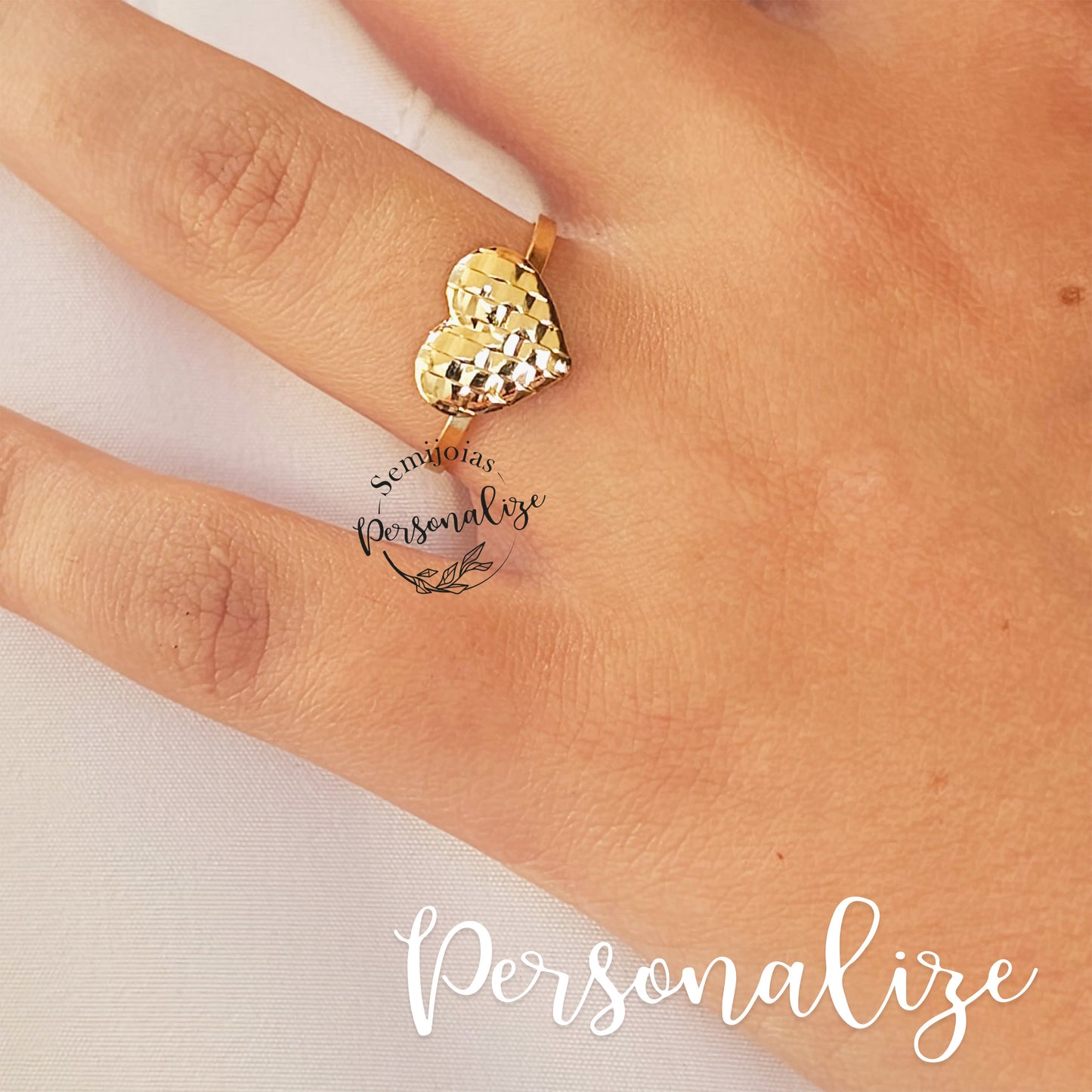 Anel semijoia " CORAÇÃO"