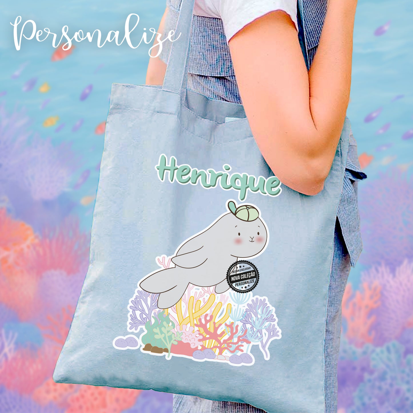 Saco "Animais do mar"