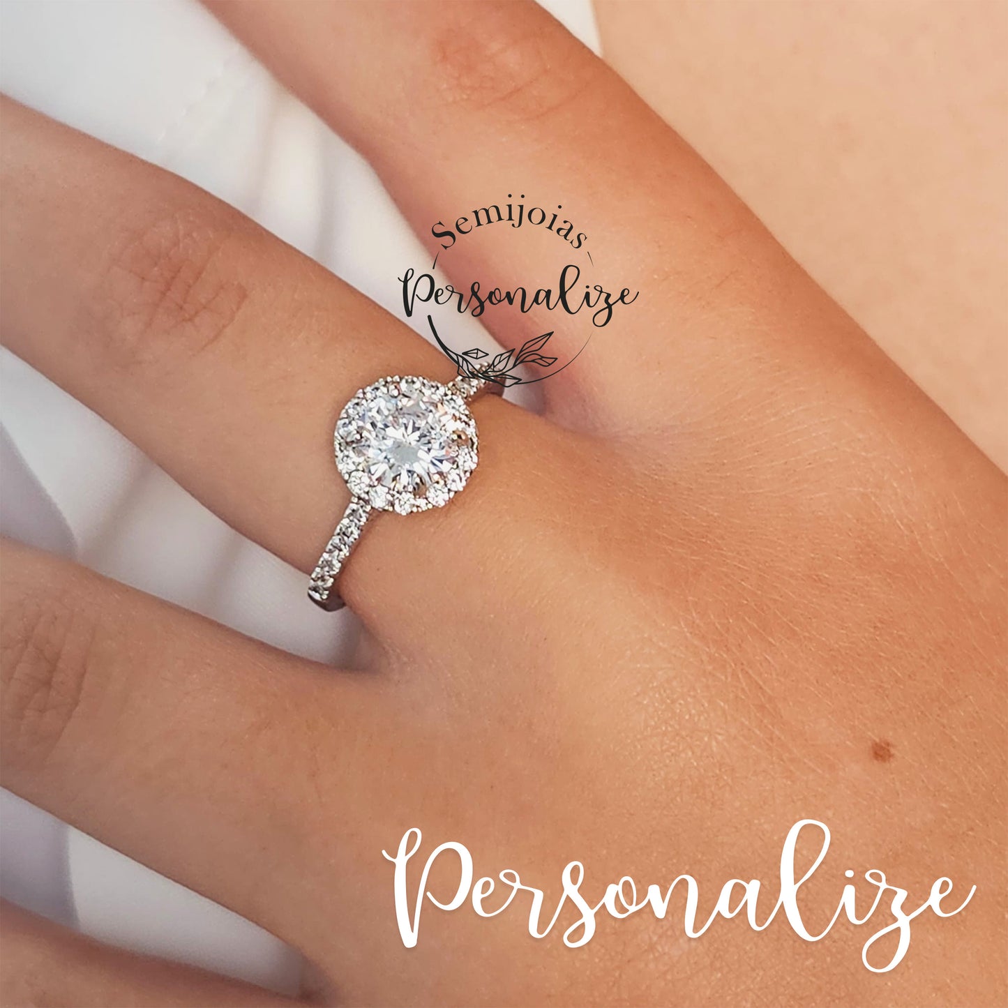 Anel semijoia " Cristal"