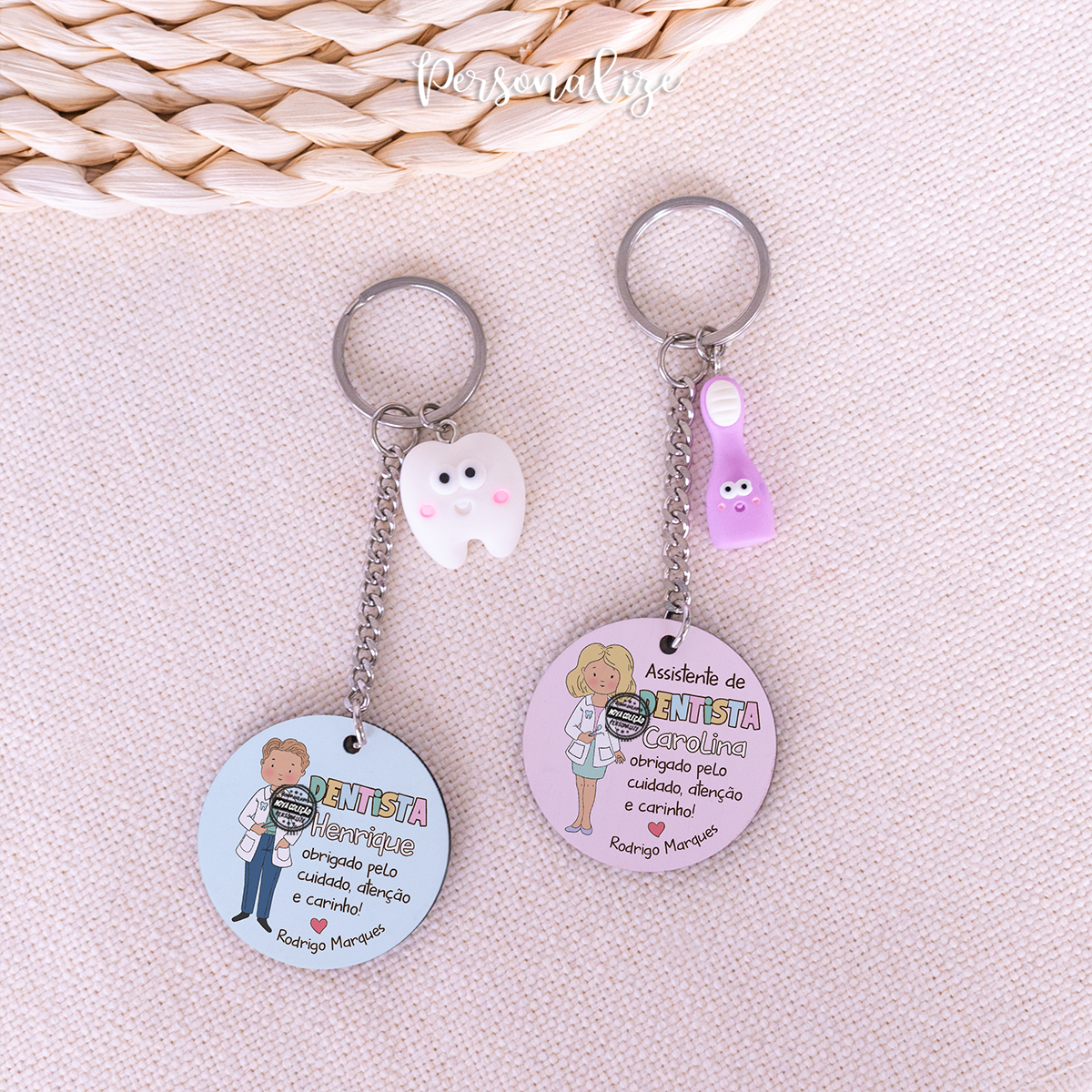 Porta chaves "Dentista / Assistente de dentista"