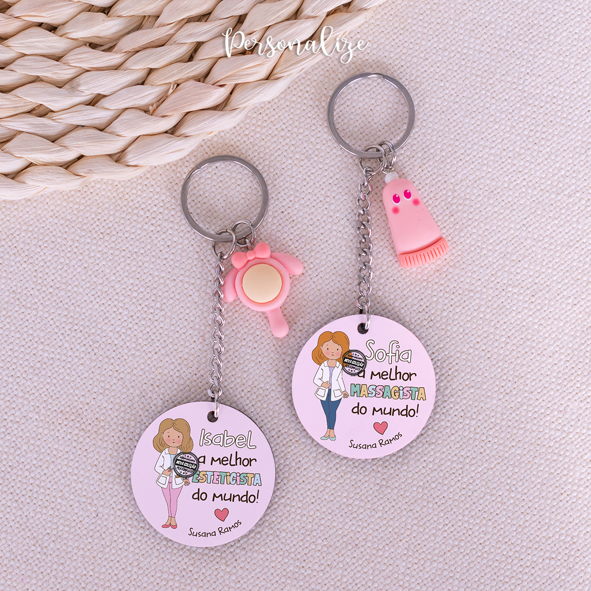 Porta chaves "Esteticista / Massagista"
