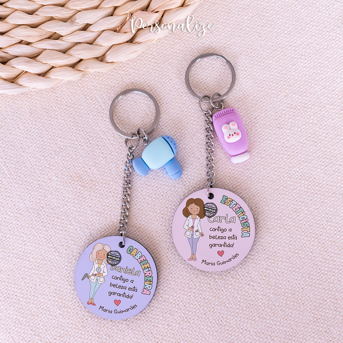 Porta chaves "Cabeleireira / Esteticista"
