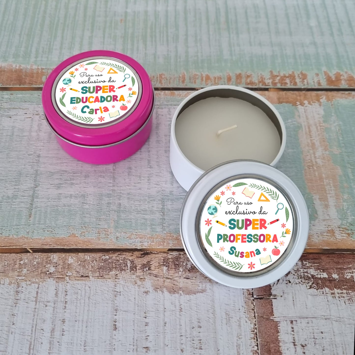 Vela perfumada com aroma a baunilha, texto e imagem pode ser personalizada e ainda pode escolher a cor. Aquela lembrança personalizada, económica mas cheia de significado!