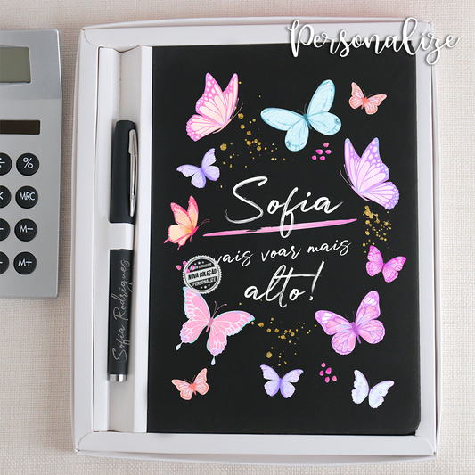 Conjunto bloco de notas "Borboletas"