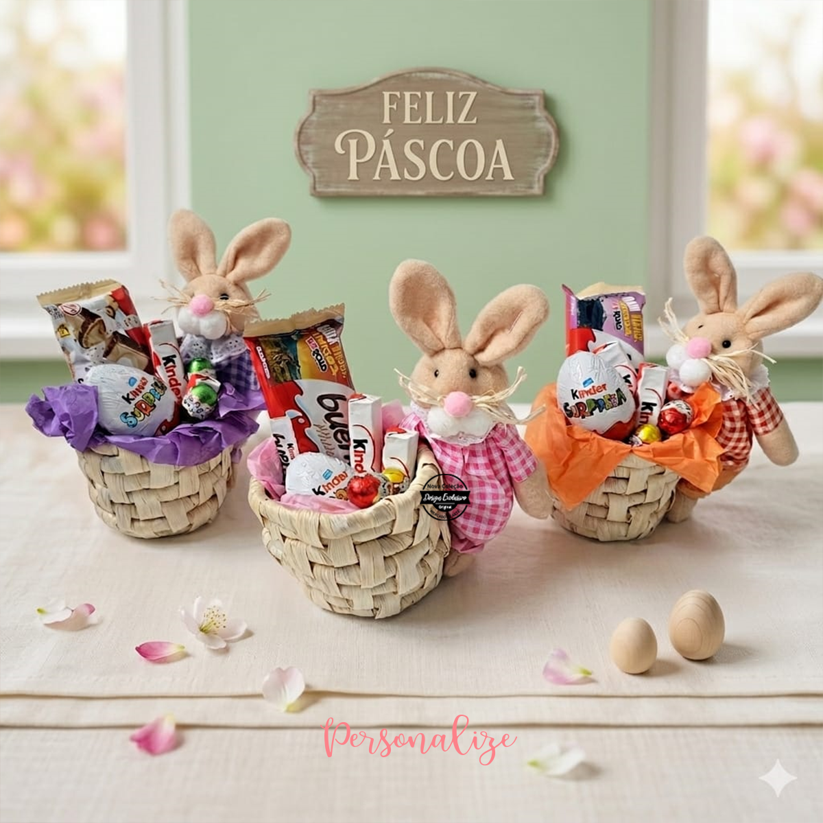 Cesto Páscoa "Coelhinhos coloridos" - EXPRESSO