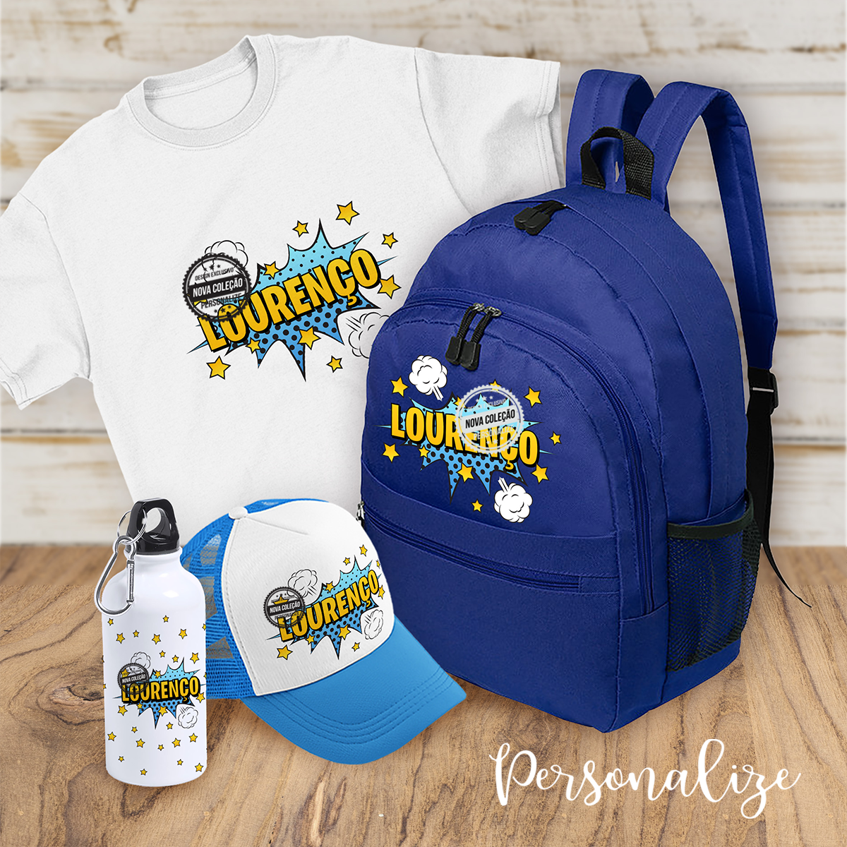 Conjunto escolar explosão "Nome"