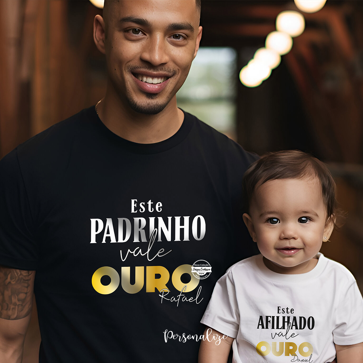 T-shirt "Este Padrinho vale ouro"