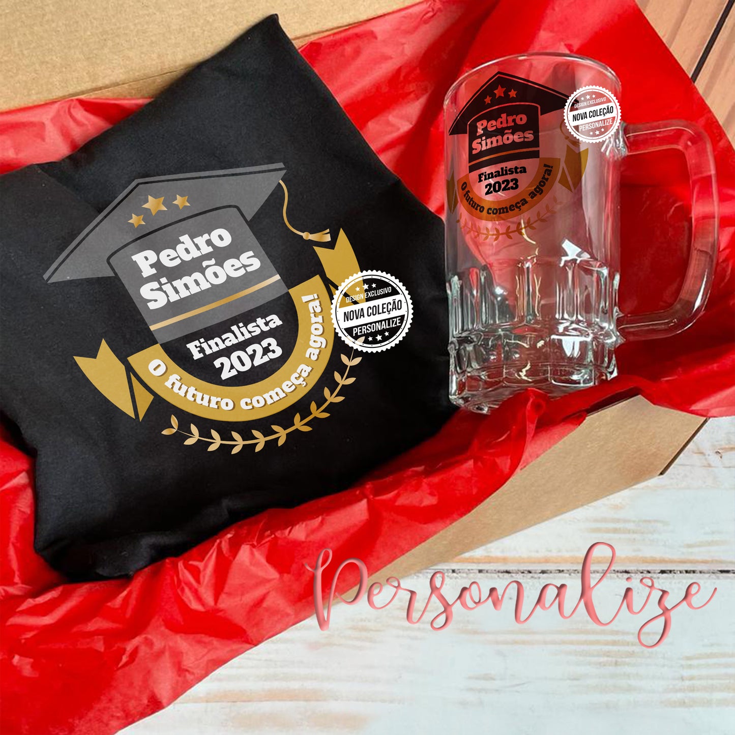 Conjunto T-shirt e/ou caneca de cerveja " Finalista"