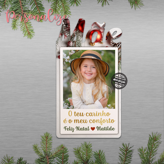 Iman XL com fotografia "O teu carinho é o meu maior conforto"