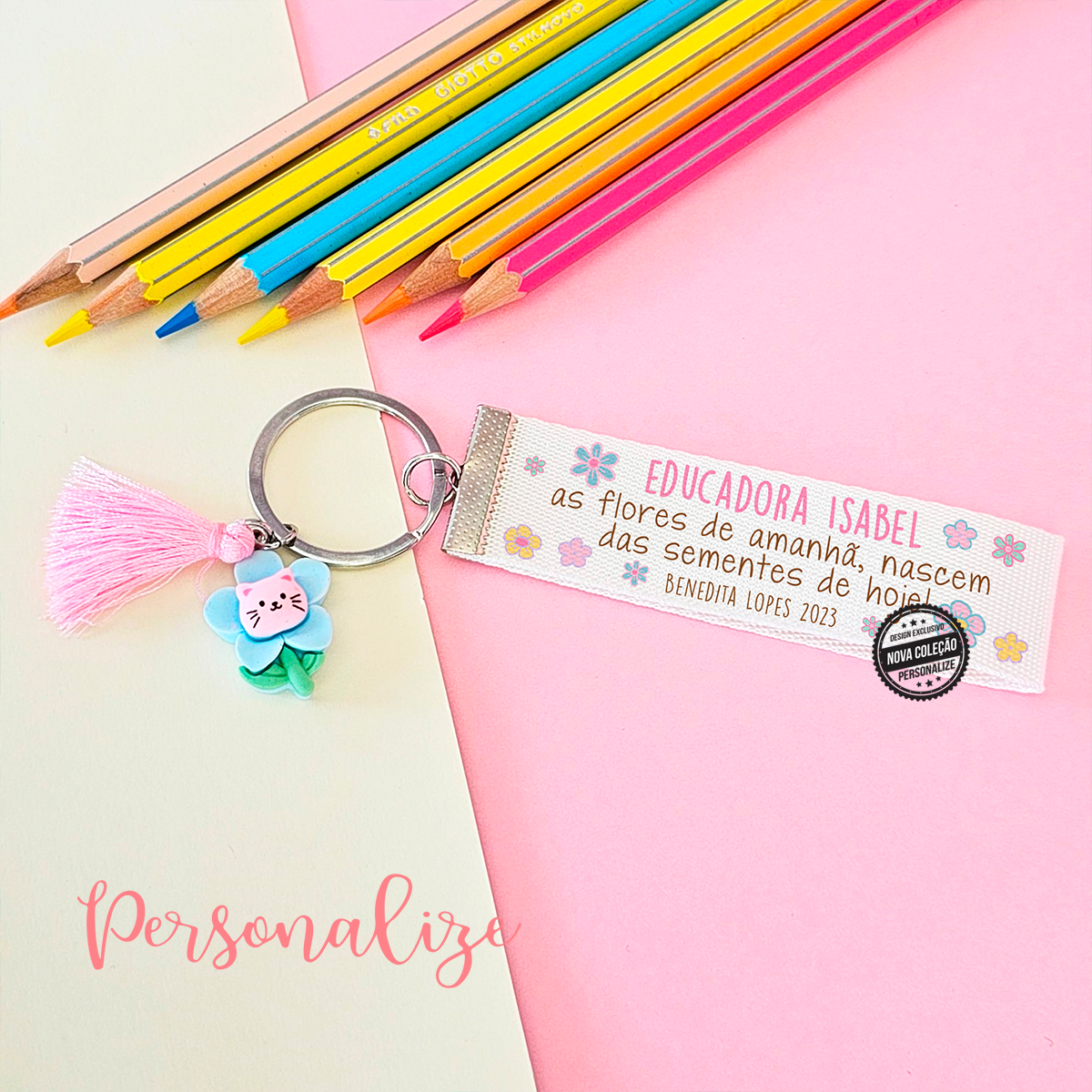 Porta-chaves escolas "A flores de amanhã ..."