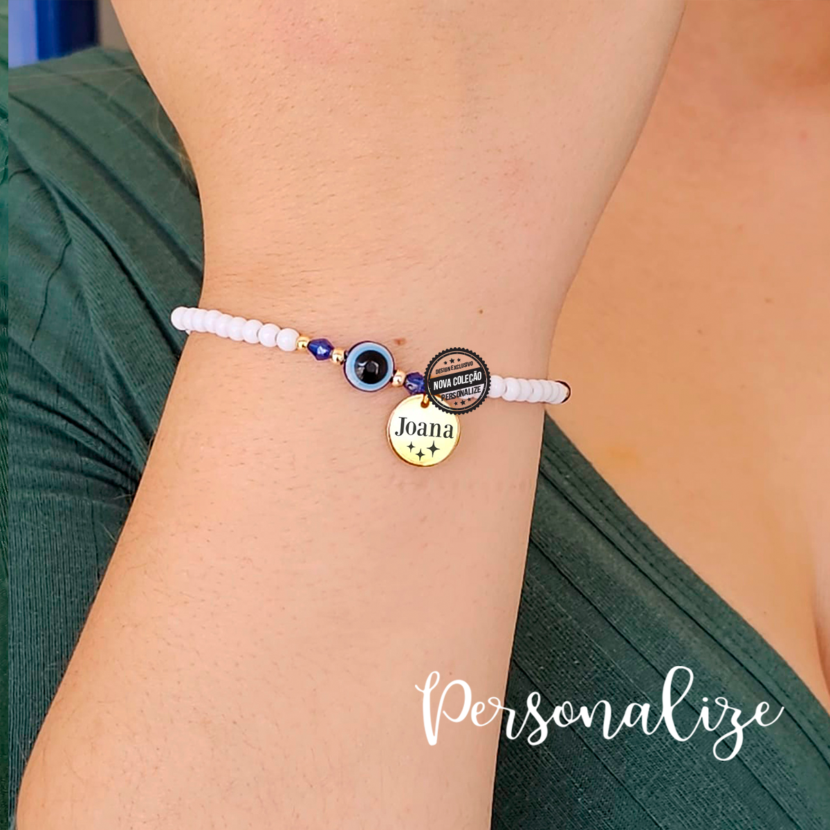 Pulseira olho turco "Nome"