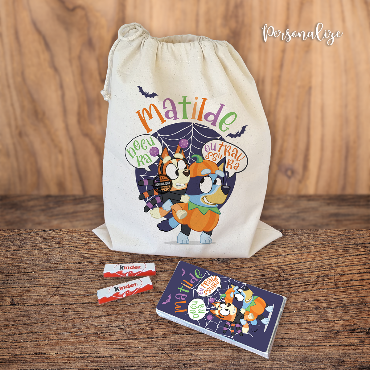 kit com doces "Bluey"