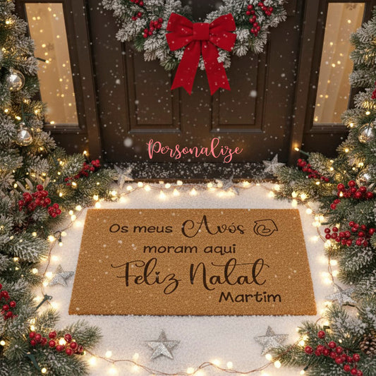 Tapetes de entrada " Feliz Natal "