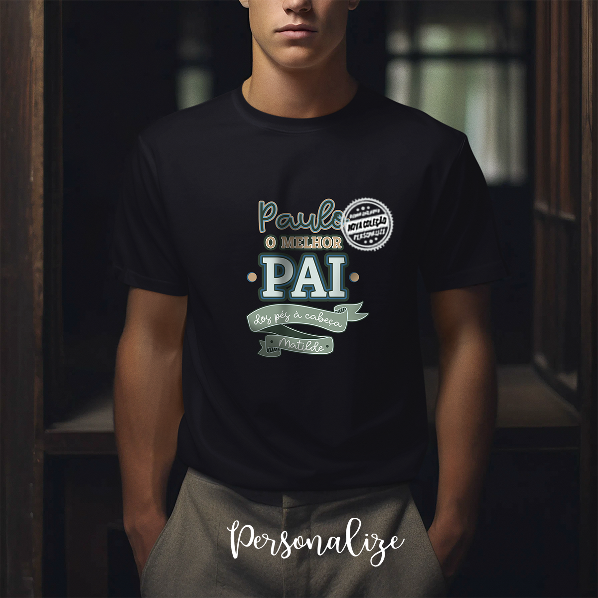 Conjunto t-shirt e/ou boné "O melhor pai dos pés à cabeça"