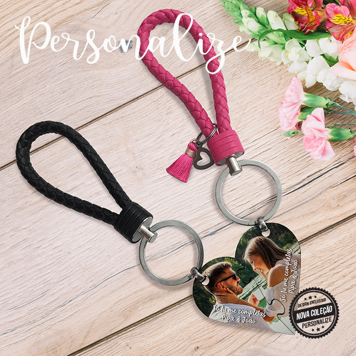 Conjunto porta-chaves puzzle " Só tu me completas"