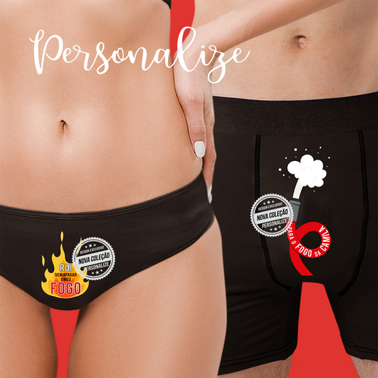 Mais um modelo super engraçado e cheio de sentido de humor para partilhar com a sua cara metade.  Conjunto com boxer e cueca clássica personalizada com fotografia e pequena frase que desejar. Uma super novidade que vai fazer furor este dia dos namorados.