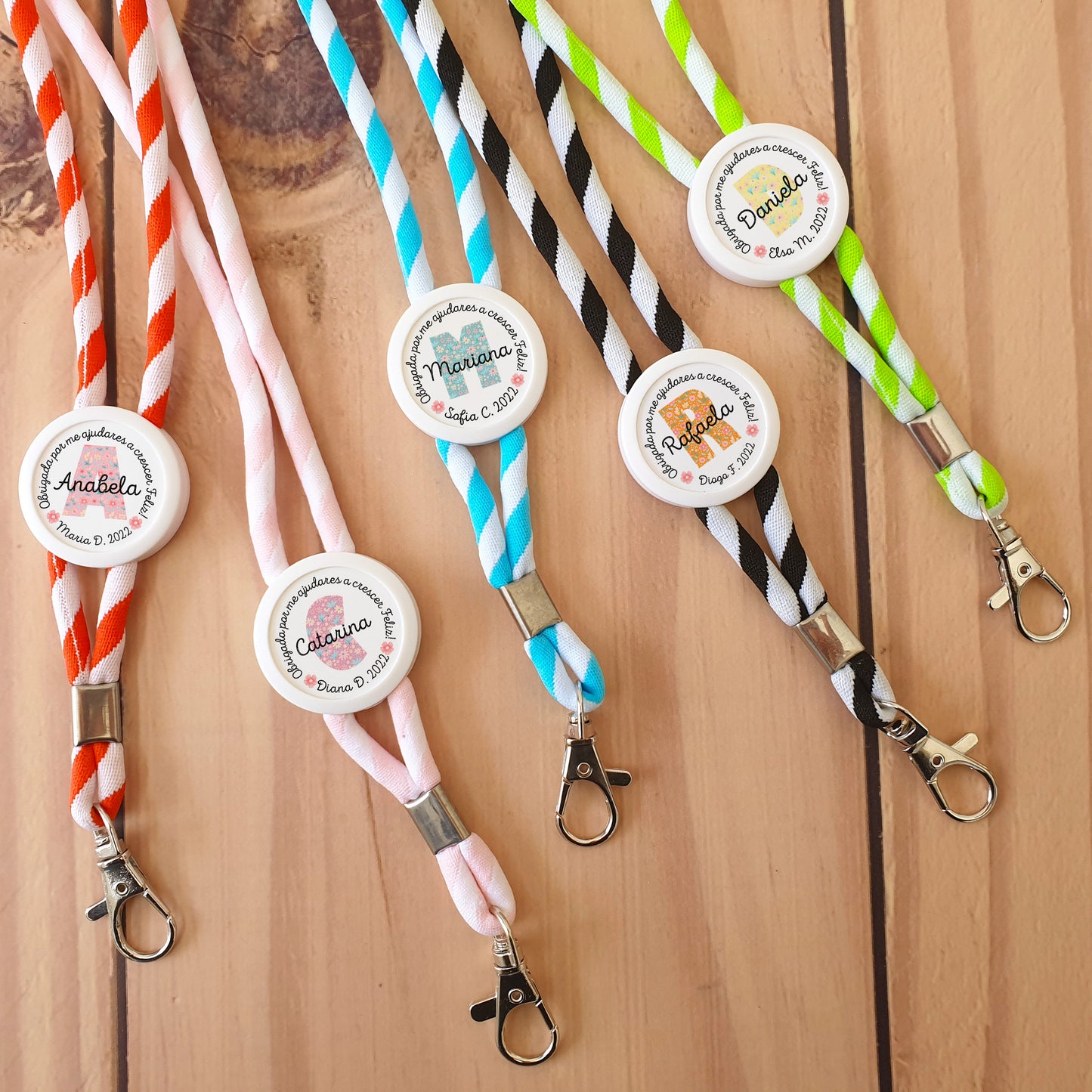 Fitas de pescoço " iniciais"