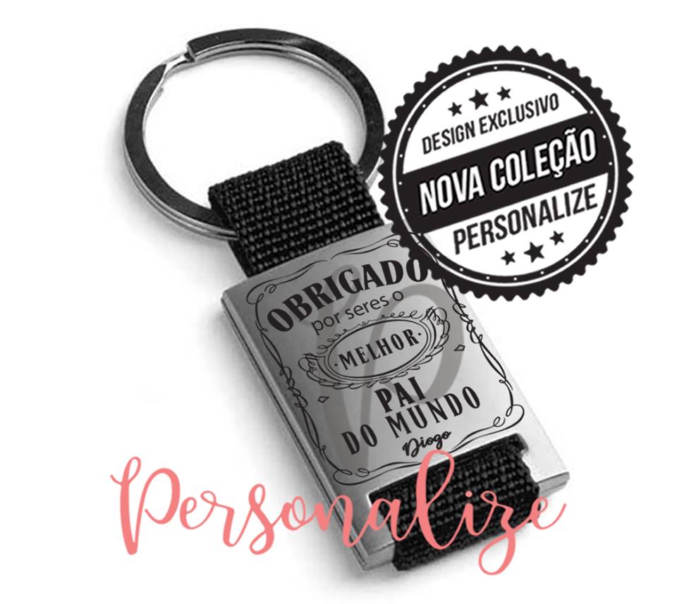 Porta chaves " Obrigado por seres o melhor Pai do mundo" Personalize