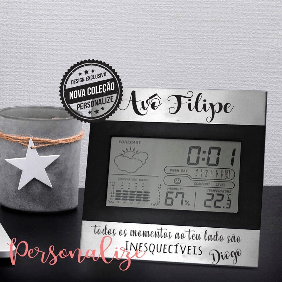Estação digital "Avô todos os momentos ao teu lado são inesquecíveis" Personalize