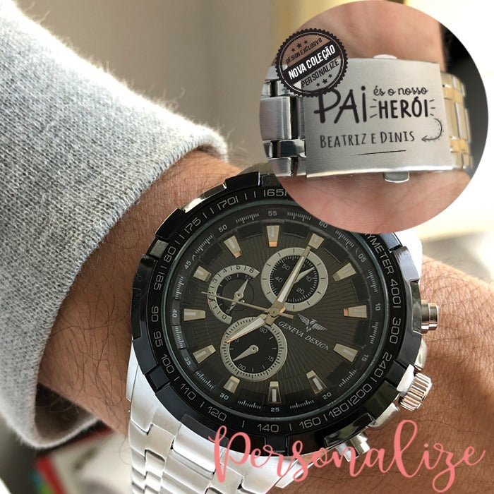 Relógio " Pai és o nosso Herói"
