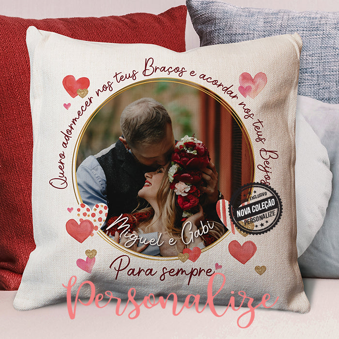 Almofada linho "Para sempre"