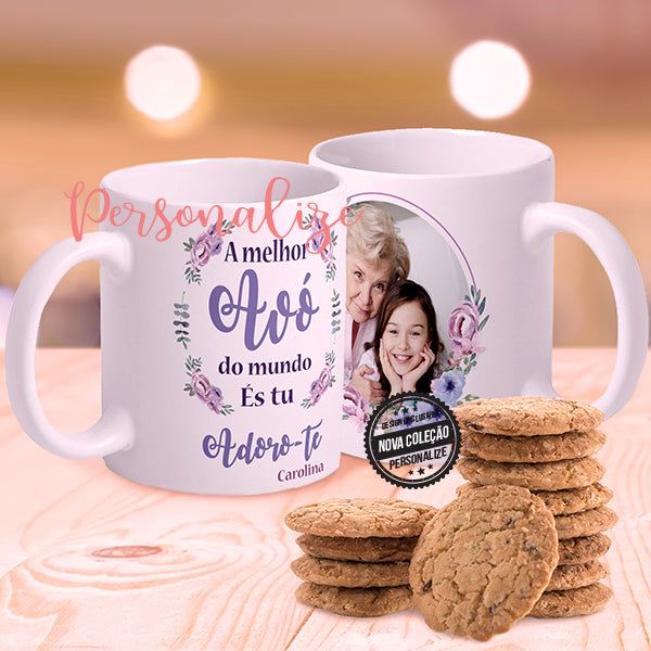 Caneca ceramica " A melhor Avó do mundo és tu Adoro-te"